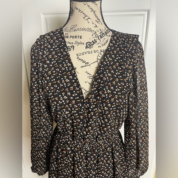 NWT Madewell Georgette Button-Front Mini Dress Adorable Ditsy XS - Picture 4 of 12